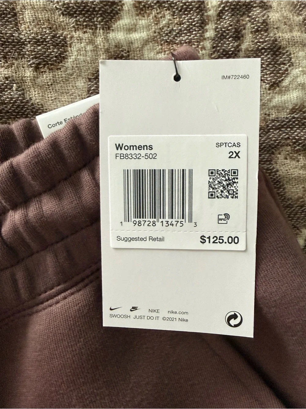 Nike Mauve Pink Women's Jogger Sweatpants